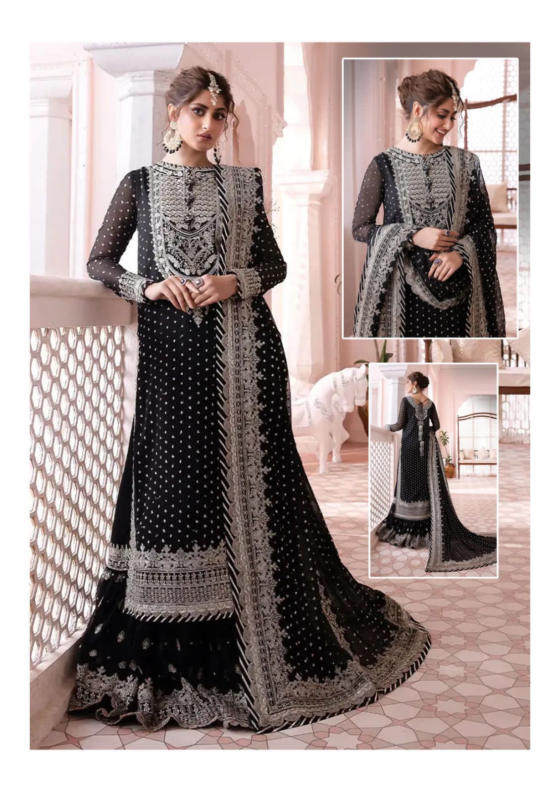 sachin and babi light blue dress Chiffon Dress Designs