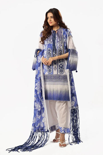 3 Piece Unstitched Printed Lawn Suit with Printed Lawn Dupatta CL-52509