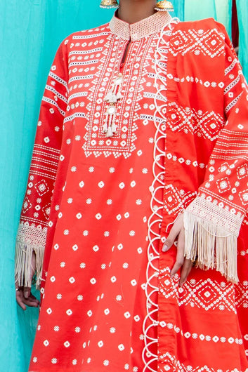 3 Piece Unstitched Lacquer Printed Lawn Suit CL-52172 B