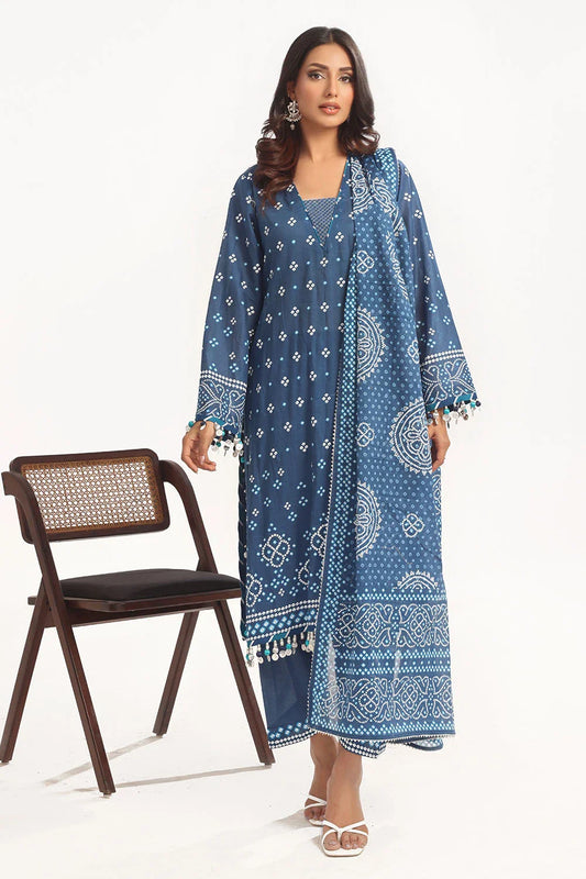 Gul Ahmed Blue Lacquer Lawn 3‑Pc Unstitched (CL-52171) Suit 2025
