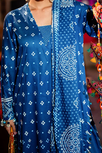 Gul Ahmed Blue Lacquer Lawn 3‑Pc Unstitched (CL-52171) Suit 2025