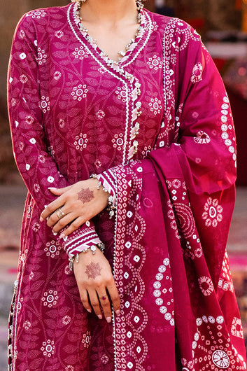 Gul Ahmed 3 Piece Unstitched Lacquer Printed Lawn Suit CL-52403 B